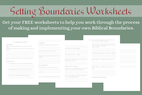 Setting Boundaries worksheet